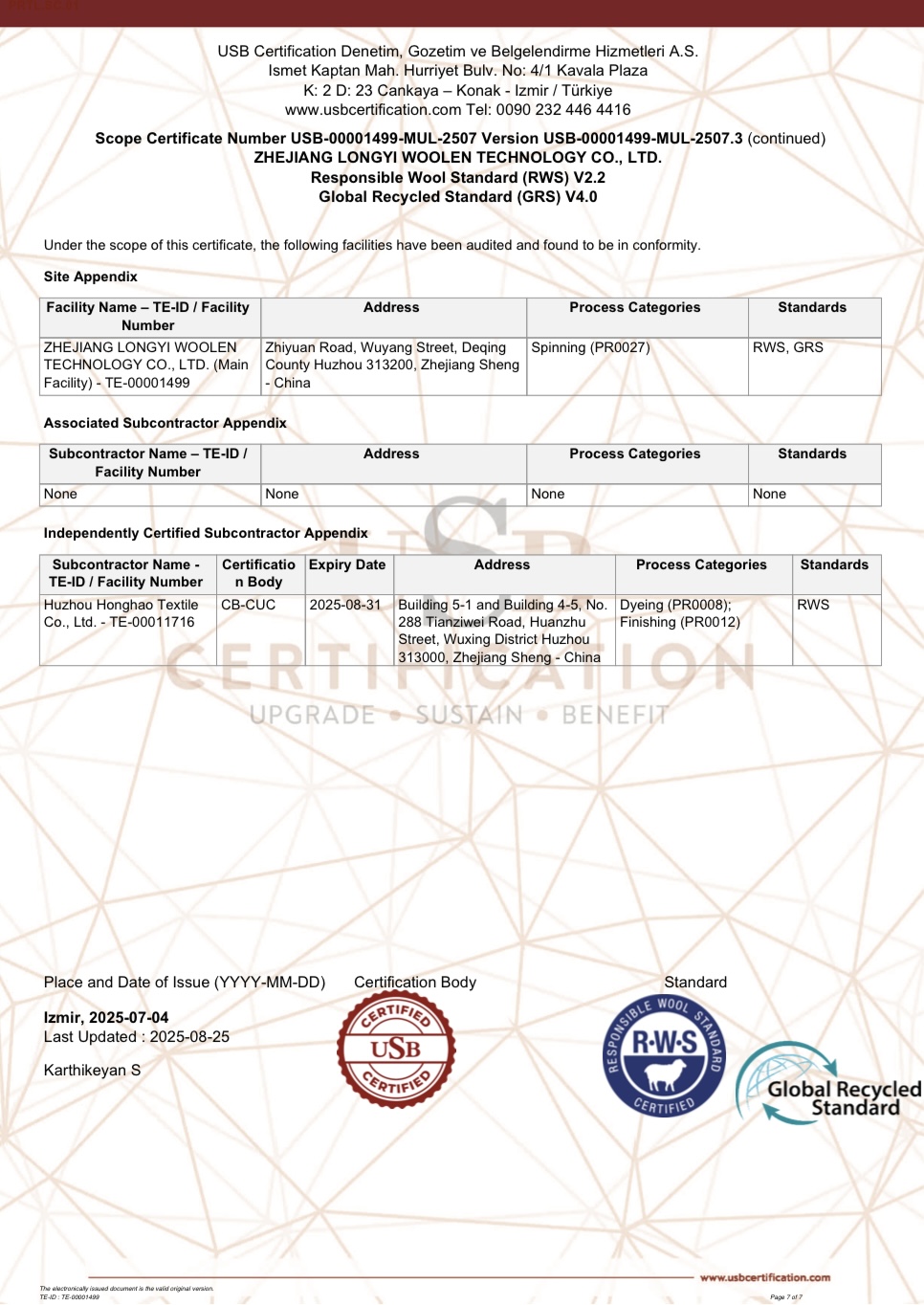 Certification 