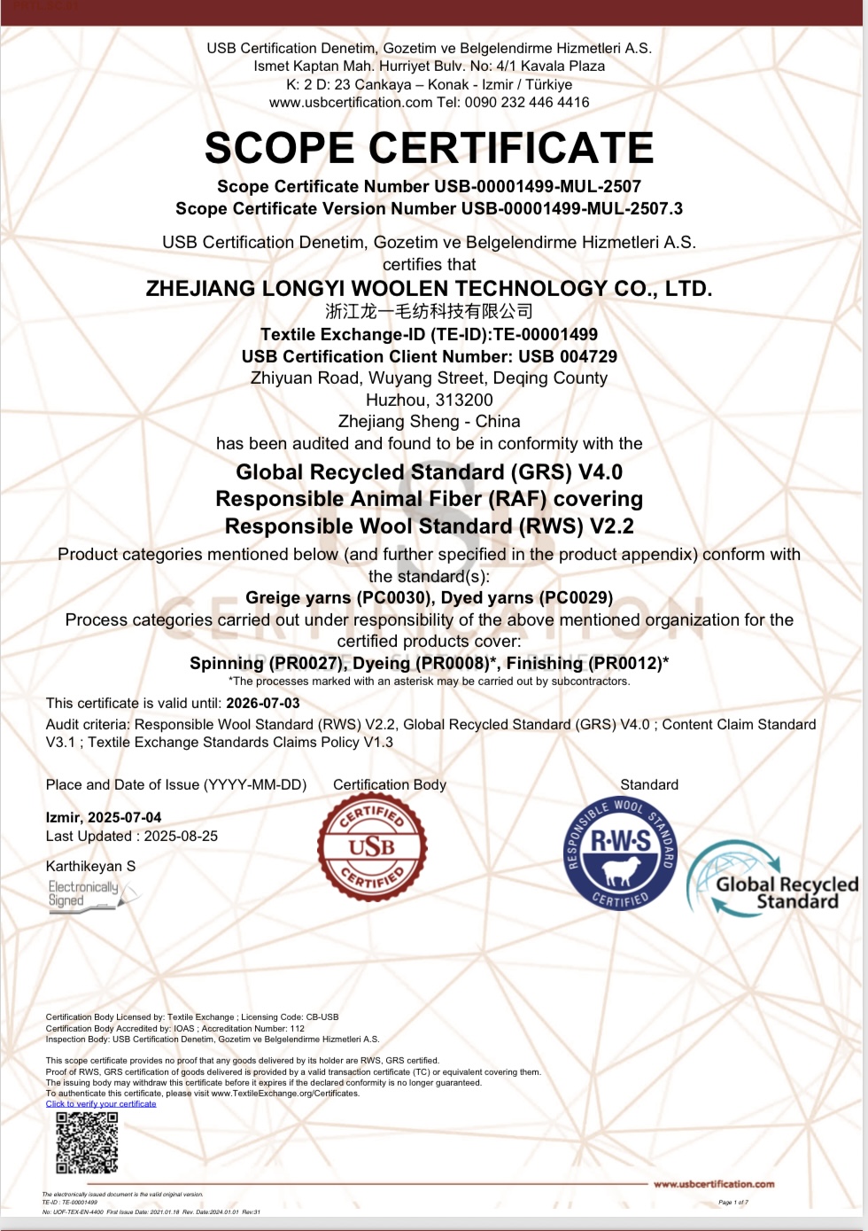 Certification(details)