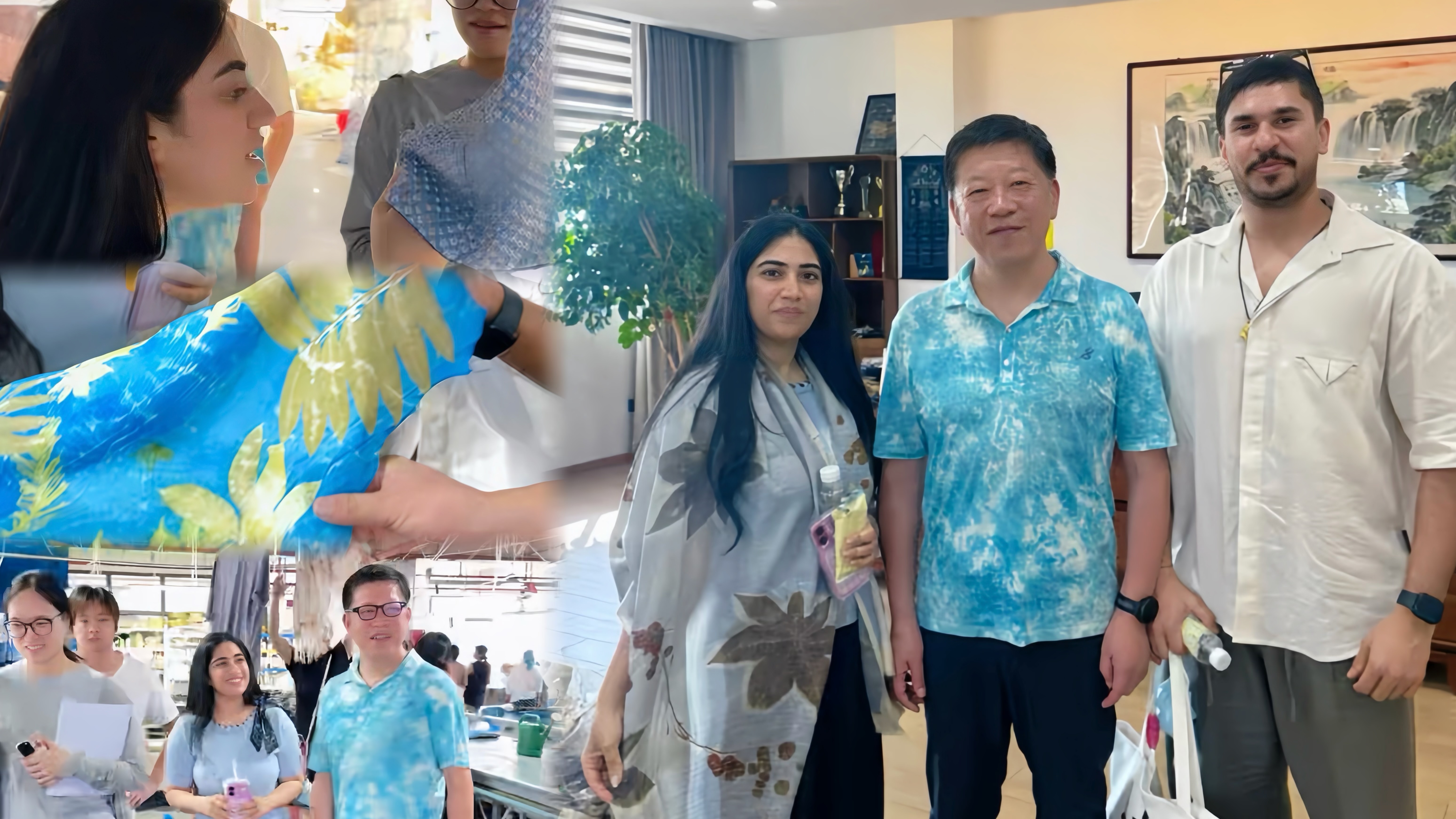 International Visitors Discover Chinese Intangible Cultural Heritage Plant Dyeing at Baide Textile